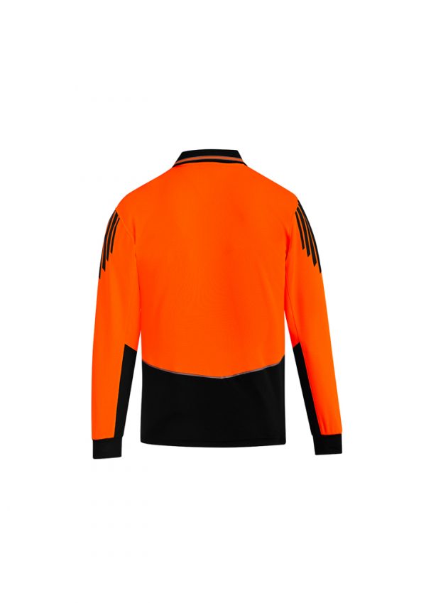 Syzmik Long Sleeve Polo Hi Vis Flux Men's - Image 4