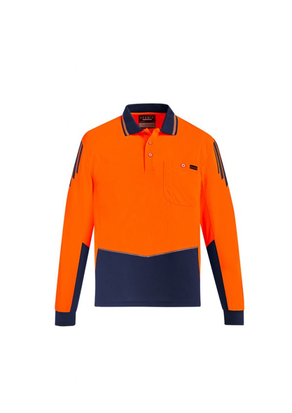 Syzmik Long Sleeve Polo Hi Vis Flux Men's - Image 11