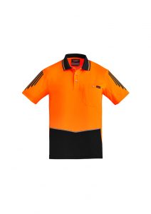 Syzmik Flux Short Sleeve Polo Men’s Hi Vis