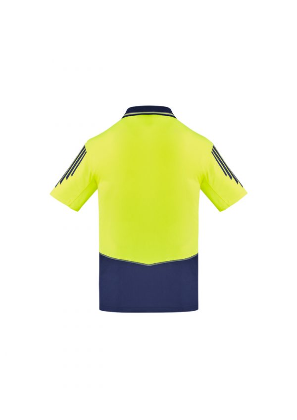 Syzmik Flux Short Sleeve Polo Men's Hi Vis - Image 10