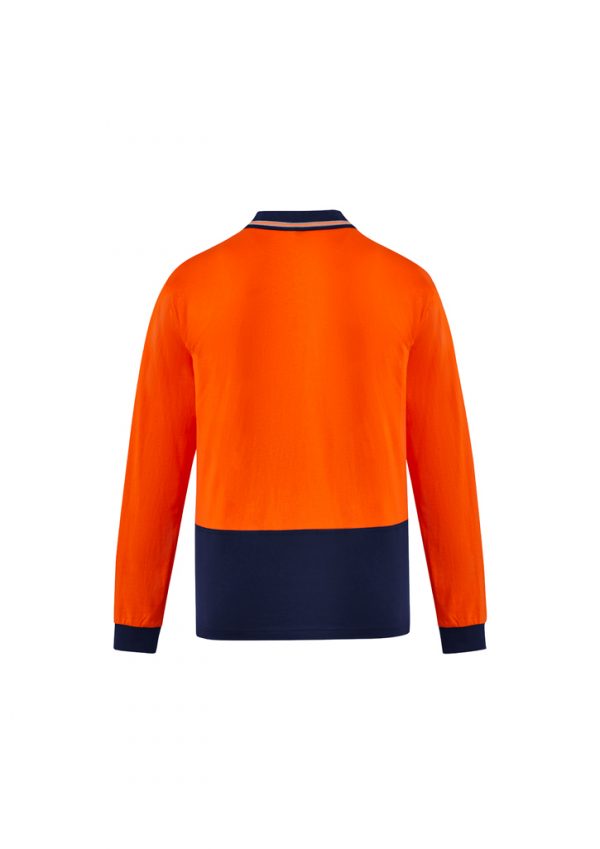 Syzmik Cotton L/S Polo Men's Hi Vis ZH430 - Image 2