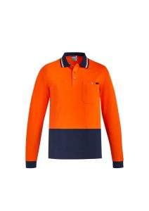 Syzmik Cotton L/S Polo Men’s Hi Vis ZH430