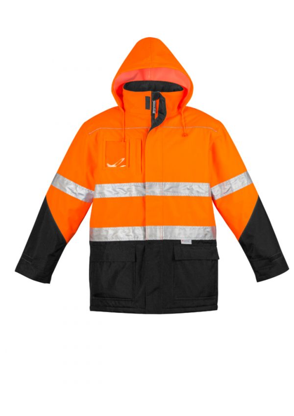 Syzmik Hi Vis Storm Jacket Concealed Hood Men's - Image 10