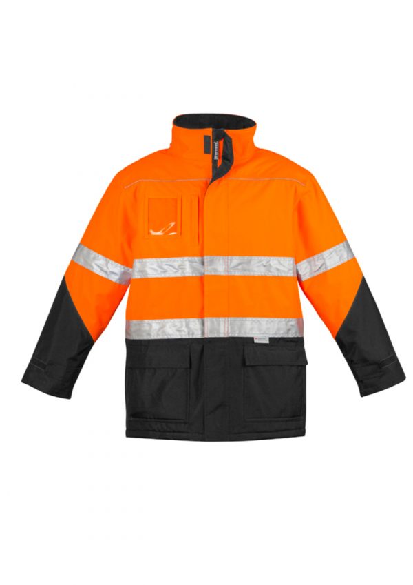 Syzmik Hi Vis Storm Jacket Concealed Hood Men's - Image 9