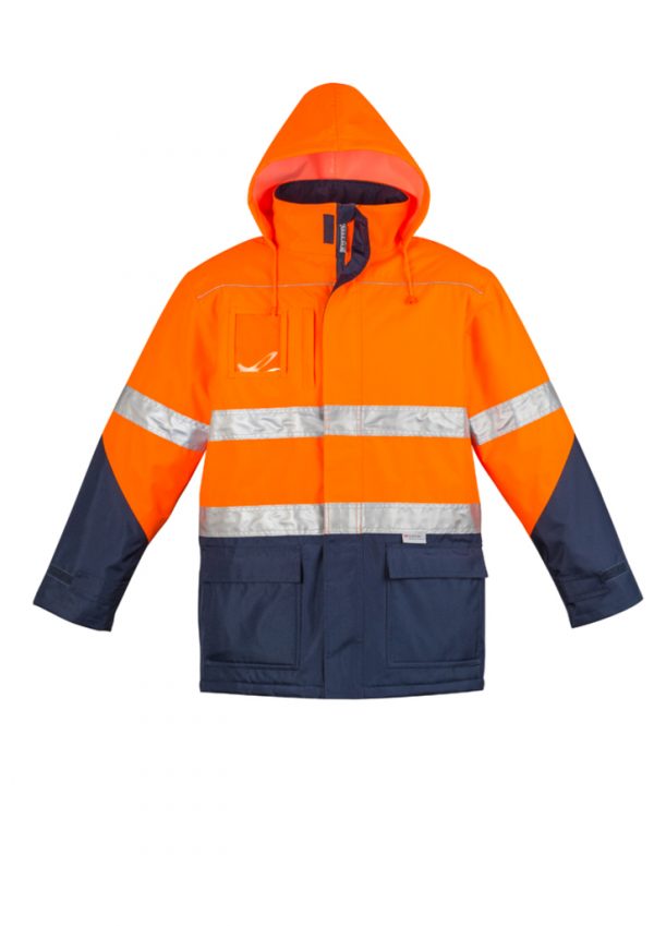 Syzmik Hi Vis Storm Jacket Concealed Hood Men's - Image 2
