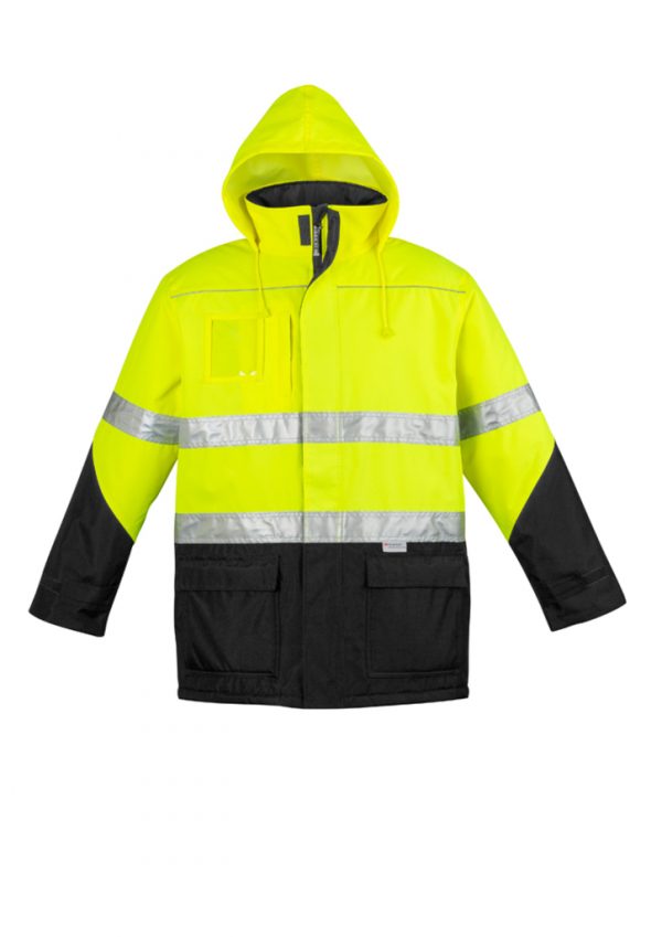 Syzmik Hi Vis Storm Jacket Concealed Hood Men's - Image 14