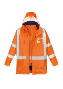 Syzmik 4 In 1 Waterproof Jacket TTMC-W17 Hi Vis X Back