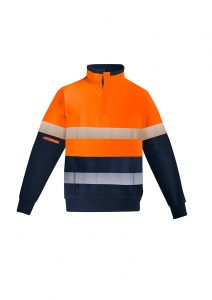 Syzmik Fleece FR Men’s Orange Flame HRC 2 Hoop Taped 1/4 Zip