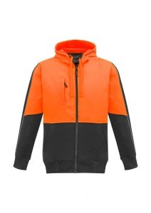 Syzmik Hoodie Full Zip Unisex Hi Vis Low Pill