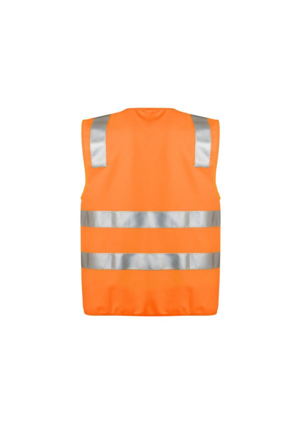 Syzmik Unisex Full Zip Vest Hi Vis Orange or Yellow - Image 2