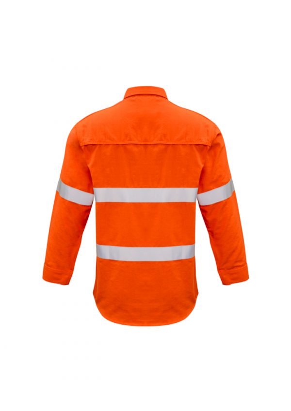 Syzmik Men's FR Hooped Taped Shirt Orange ZW135 - Image 2
