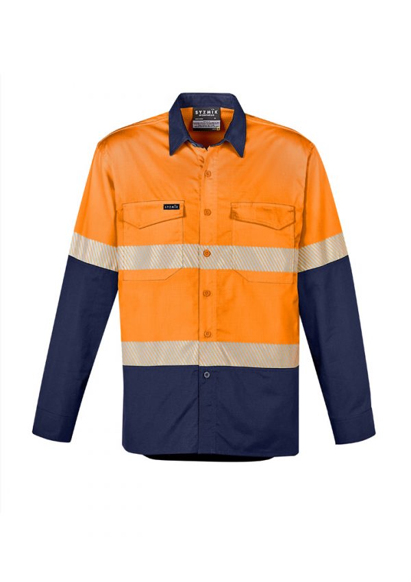 Syzmik Rugged Cooling Hi Vis Segmented Tape L/S Shirt Men's - Image 4