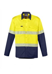 Syzmik Rugged Cooling Hi Vis Segmented Tape L/S Shirt Men’s