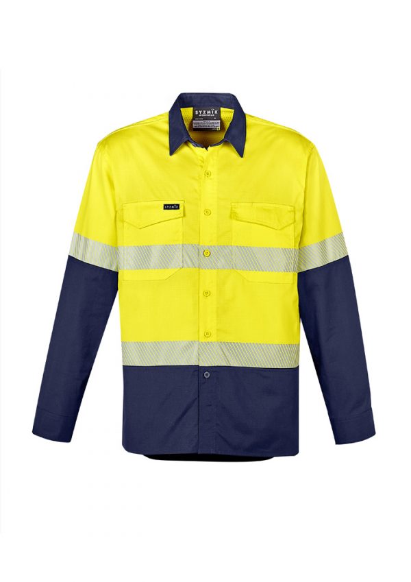 Rugged Cooling Hi Vis Segmented Tape L/S Shirt Men's