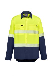 Syzmik Shirt Outdoor Segmented Tape L/S Hi Vis Men’s