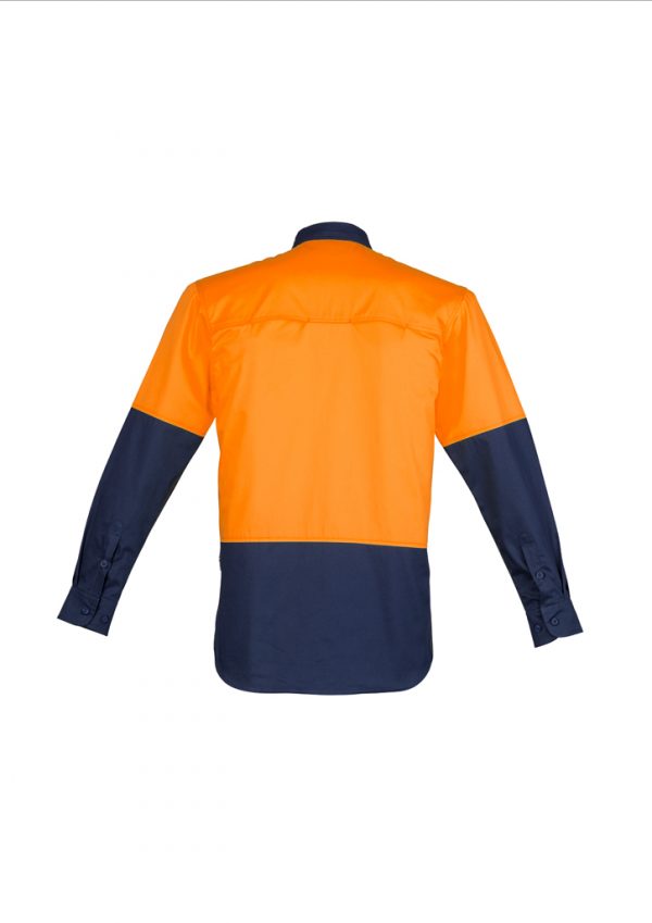Syzmik Long Sleeve Hi Vis Shirt Mens Closed Front - Image 4