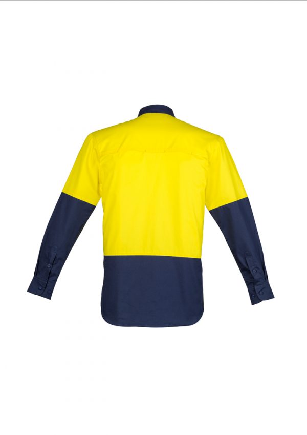 Syzmik Long Sleeve Hi Vis Shirt Mens Closed Front - Image 2