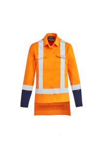 Syzmik Drill Work Shirt Women’s TTMC-W17 Orange/Navy