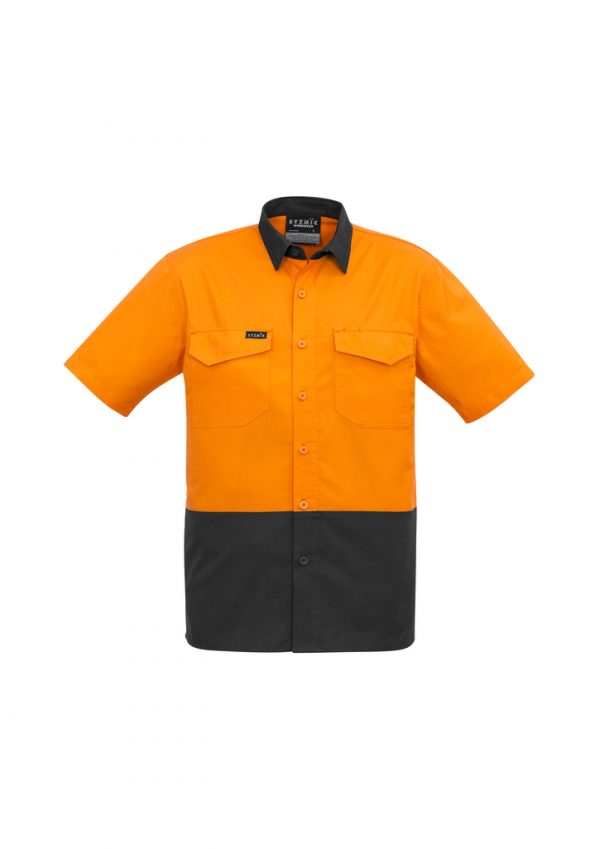 Rugged Cooling Spliced S/S Hi Vis Shirt Men's