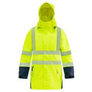 Bison Extreme Jacket H20 30,000mm D/N Yellow/Navy – Fleece Lined Serious Rain Jacket