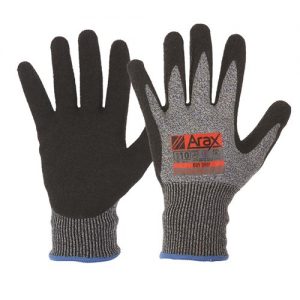 PRO Arax Glove Cut 5 Latex Crinkle Dip Dry Grip