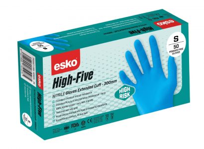 Esko Nitrile Disposable Gloves High Risk Nitrile 6mil Box 50