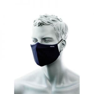 Reusable Face Mask Fabric with Nose Band Navy Anti Microbial Finish 3 Layer Each “ETA End March”