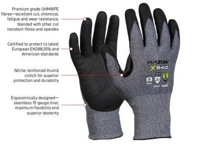 Esko Razor Cut Resistant Glove – X540 Cut 5 Reinforced Thumb Crotch