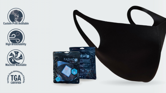 Reusable Washable Fabric Face Mask – Black