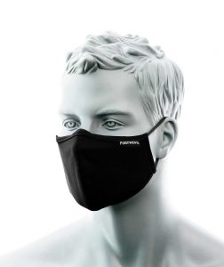 Reusable Face Mask Fabric with Nose Band Black Anti Microbial Finish 3 Layer Each – “Stock Due 7th Dec”