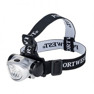 Head Light LED Silver Portwest Batteries included