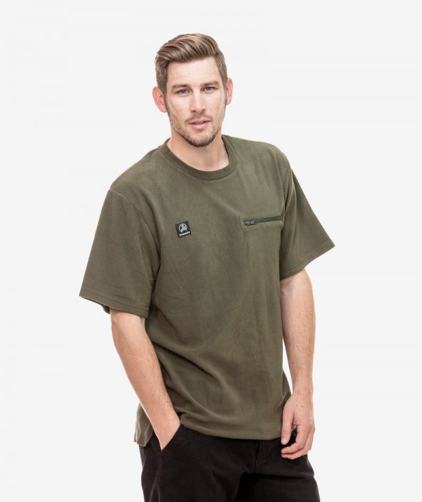 Swanndri Catlins Fleece Tee Men's in Olive