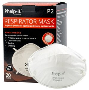 Help-It P2 Molded Cup Respirator Box 20 Masks   Sold Out Next Shipment ETA Late March