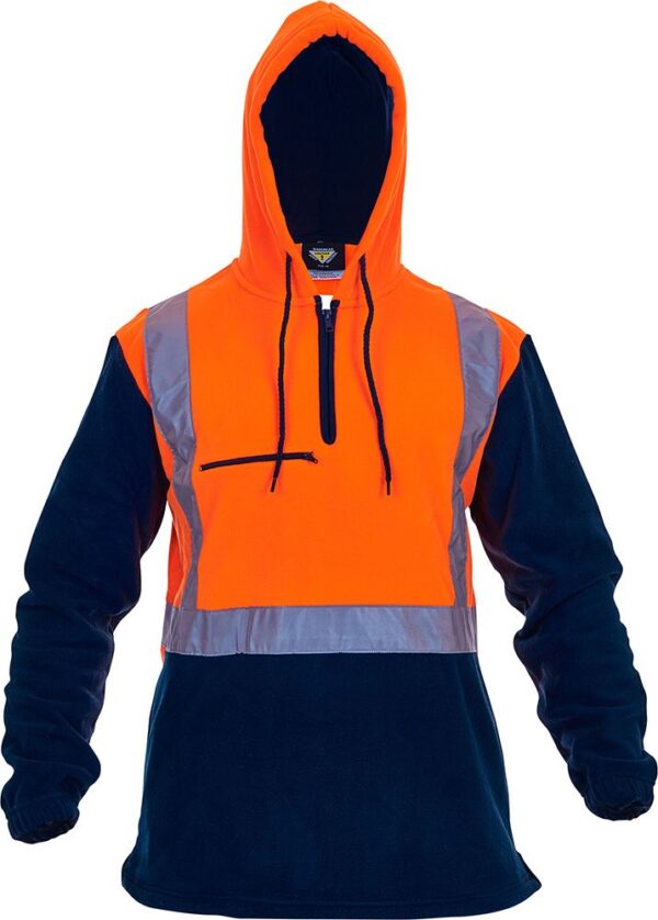 Polar Fleece Hoodie, Premium 1/2 Zip - 380gsm Caution Brand - Image 4
