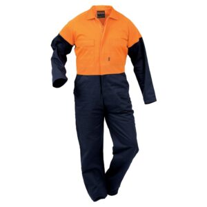 Bison Overall Day Only Cotton Zip, Orange/Navy or Yellow/Navy