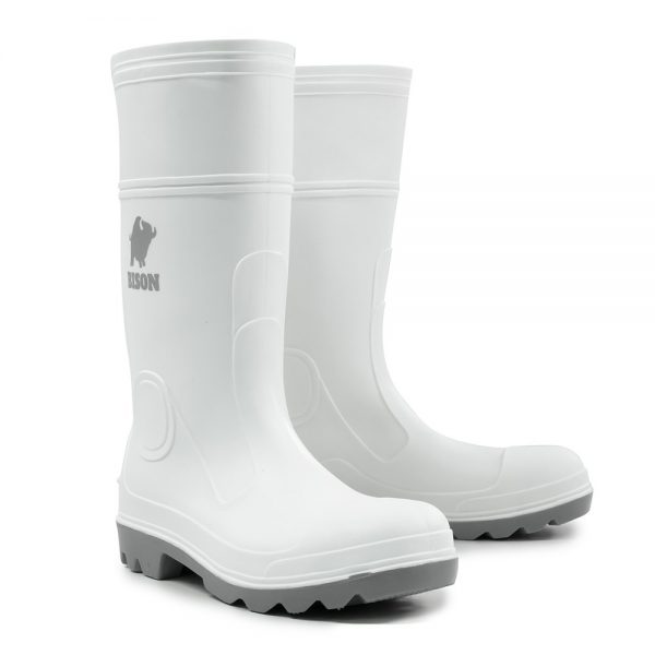Bison Mohawk Safety Gumboot - White/Grey - Image 4