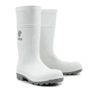 Bison Mohawk Safety Gumboot – White/Grey