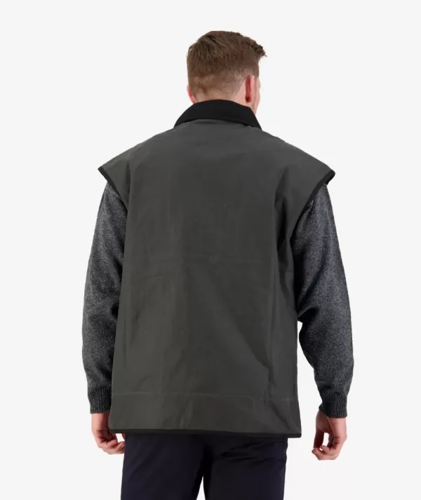 Swanndri Men's Levels Oilskin Vest with Cotton Lining - Image 2