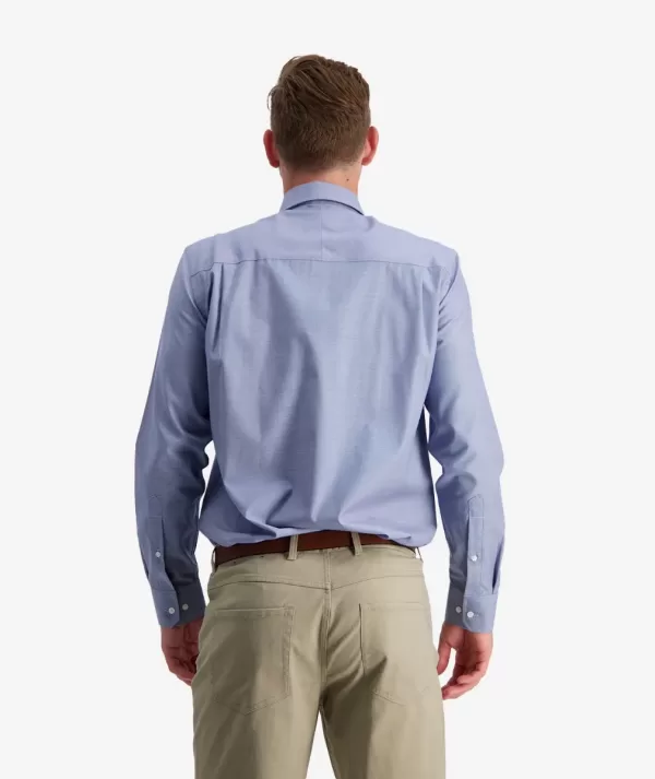 Swanndri Barrington L/S Cotton Blue Men's Houndstooth Shirt - Image 3