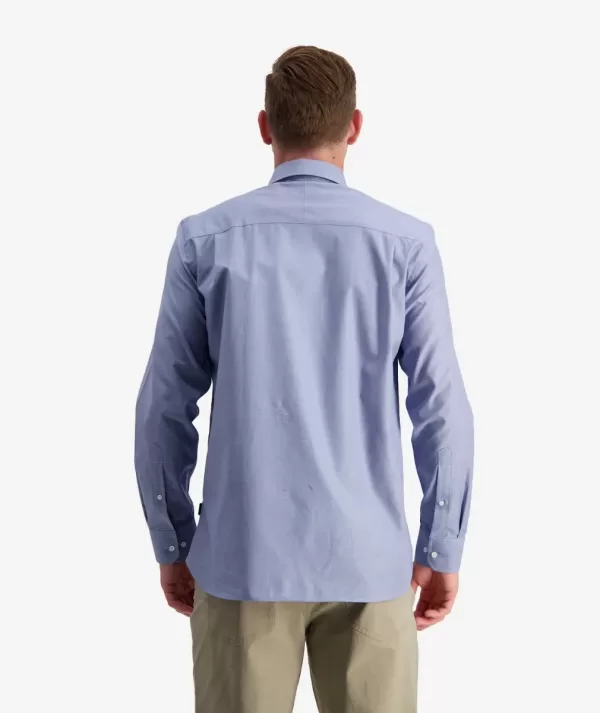 Swanndri Barrington L/S Cotton Blue Men's Houndstooth Shirt - Image 4