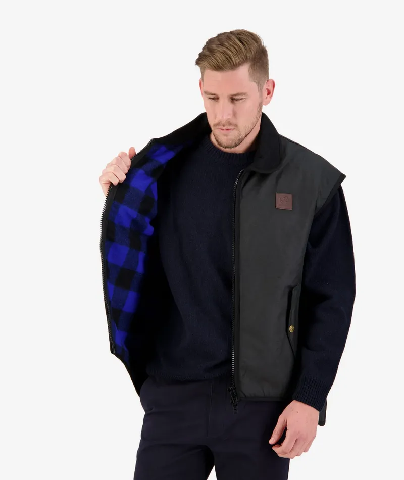 Mens oilskin vest shop