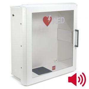 Lifepak CR2 Defibrillator Surface Mount Cabinet with Alarm