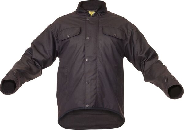 Caution Oilskin Jacket Long Sleeve - Brown PCO1360 - Image 3