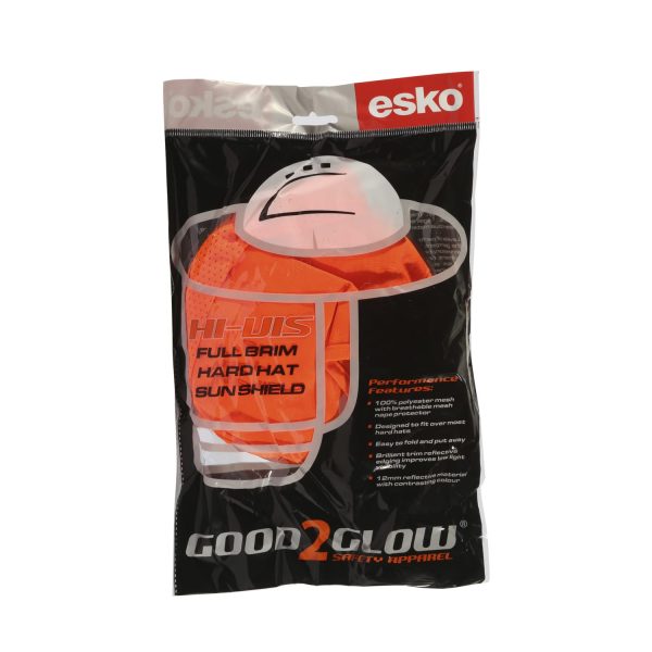 Esko Hard Hat Orange Full Brim with Neckflap Sunshield D/N HBSO - Image 2