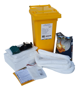 IN2SAFE Spill Kit Oil 120L Mobile (Wheelie Bin)