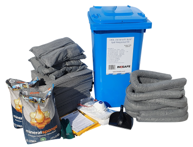 IN2SAFE Universal 240L Mobile Spill Kit (Wheelie Bin)