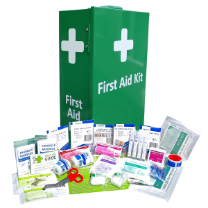 Industrial 1-50 First Aid Kit Portrait Metal Box W/Mount