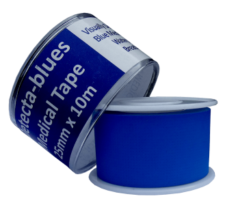 Blue Visually Detectable Tape 25mm x 10m