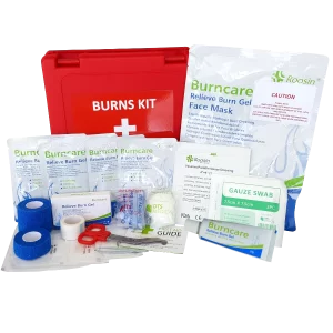 Burns First Aid kit, Essential Plastic Wall Mount