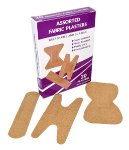 Plasters Fabric Assorted – Knuckle, Finger, Finger Pkt(20)